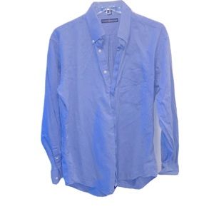 Tommy Hilfiger Mens Size Large the lifetime collar Blue button down shirt